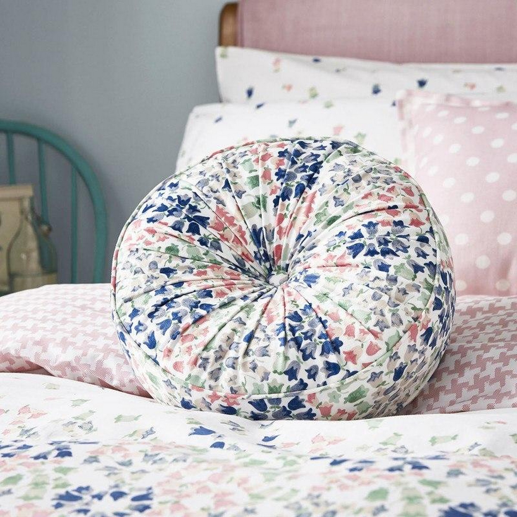 Bluebells Floral Circle Cushion By Cath Kidston In Multi